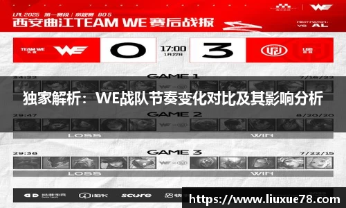 独家解析：WE战队节奏变化对比及其影响分析